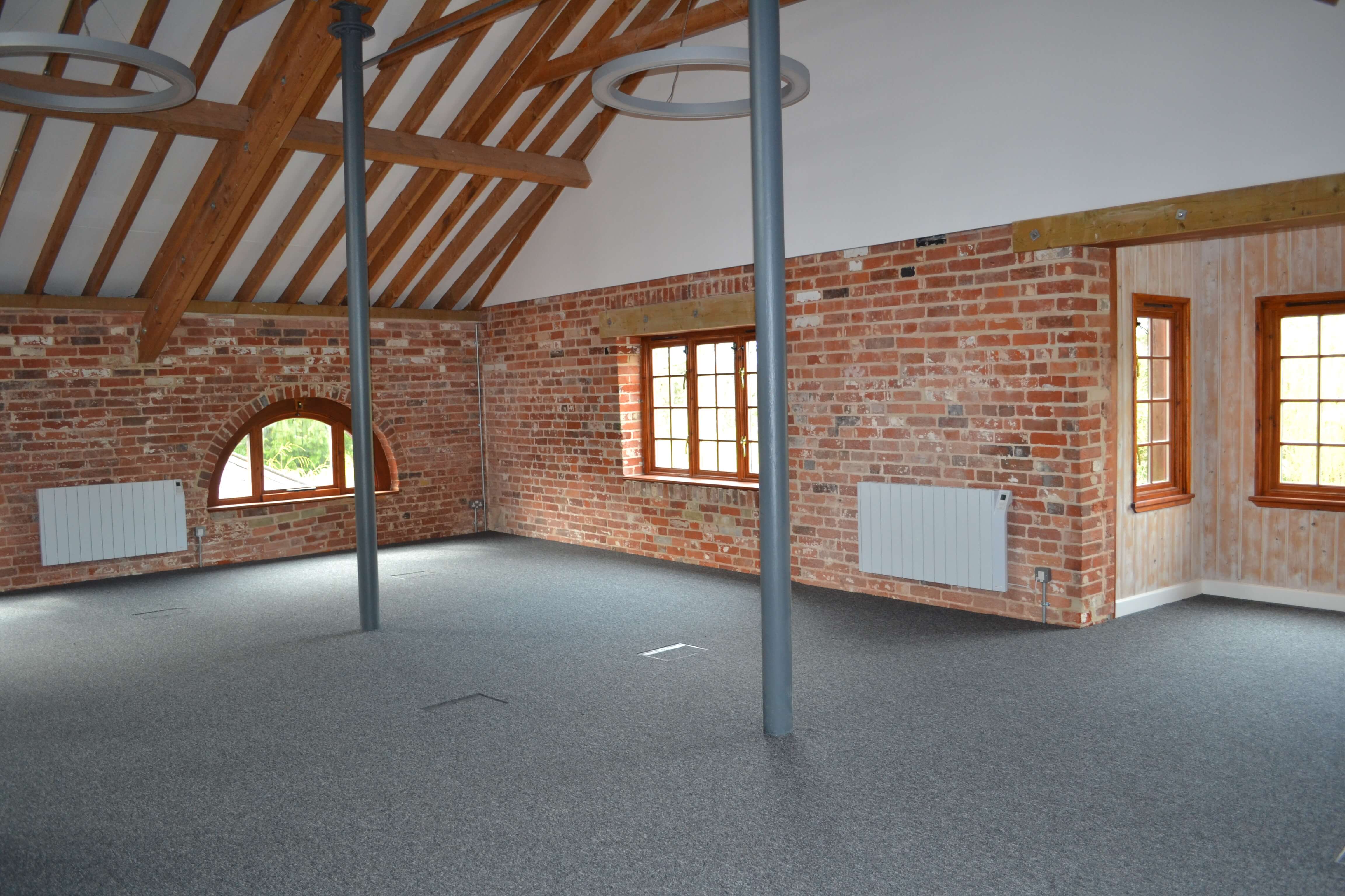 inside building with brick walls